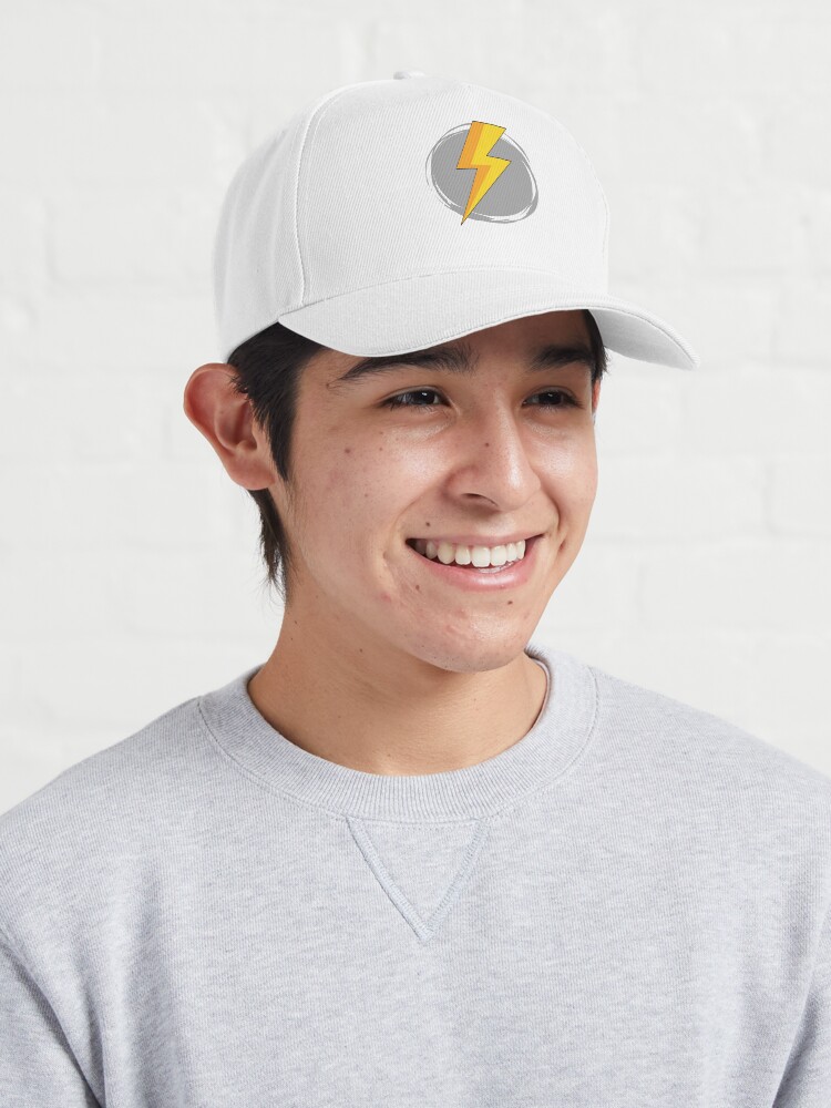 Yellow Lightning Bolt With A Circular Grey Background