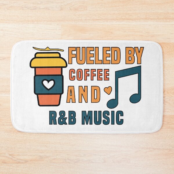 Item preview, fueled by coffee and R&B music designed and sold by Shorim.