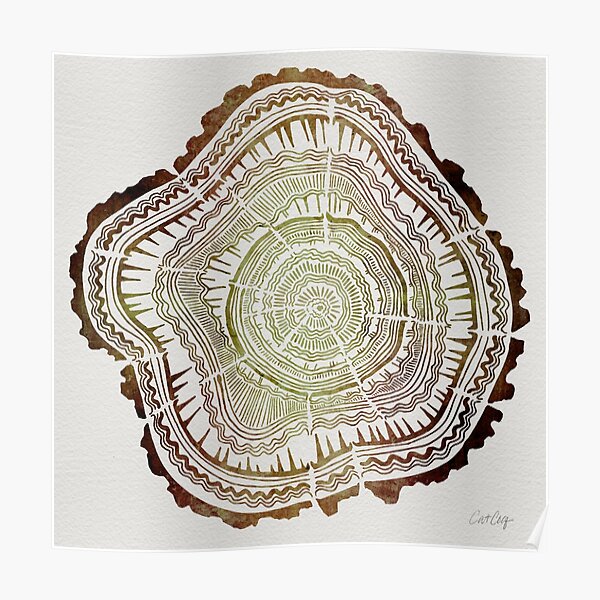 Tree Rings – Watercolor Poster