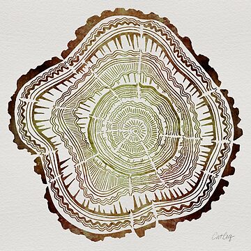Artwork thumbnail, Tree Rings – Watercolor by catcoq