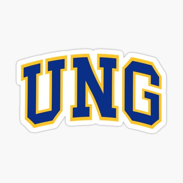 "university of north college font curved" Sticker for Sale by scollegestuff Redbubble