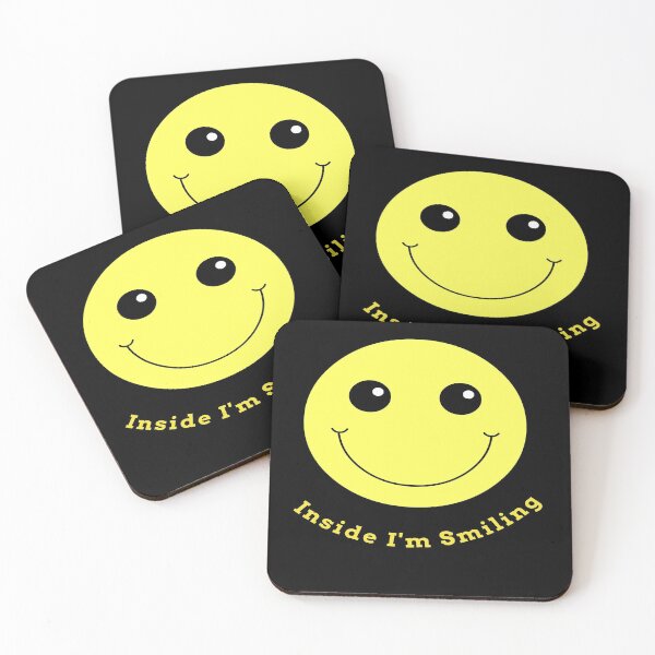Artikelvorschau, Im Inneren lächle ich - Klassisches Smiley-Emoji entworfen und verkauft von LMcDs.