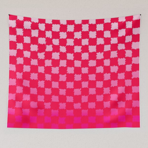 Item preview, Furry Red and pink ombré small Checkered Pattern designed and sold by EmmiLooArt.