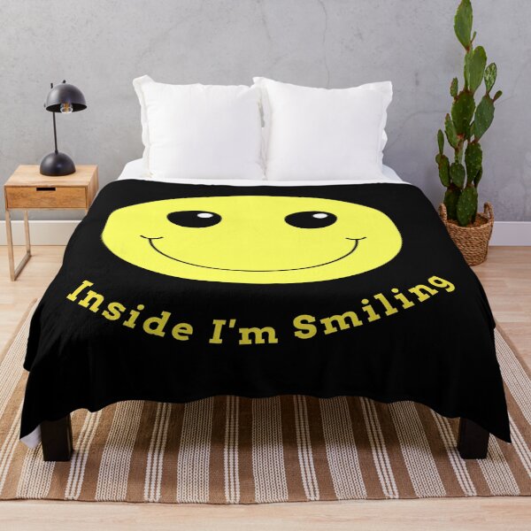 Item preview, Inside I'm Smiling - Classic Smiley Face Emoji designed and sold by LMcDs.