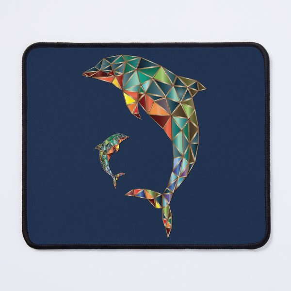 Item preview, Polygon Colorful Dolphins with Baby designed and sold by Nobiya.