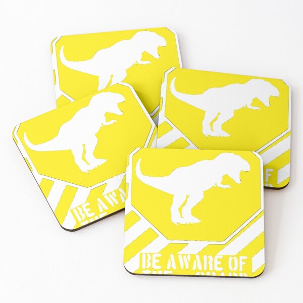 Item preview, Warning dino dinosaur guard designed and sold by Alexandra Designer.