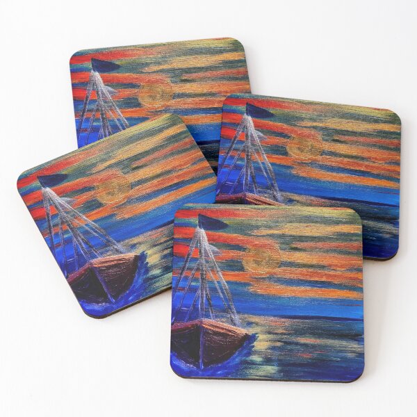 Item preview, Out sailing at sunset. Red sky designed and sold by kkartwork.