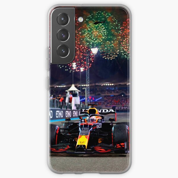 Max Verstappen après avoir remporté son premier championnat du monde au Grand Prix d'Abou Dhabi 2021 Coque souple Samsung Galaxy