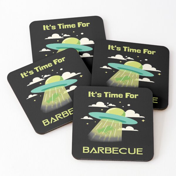 Item preview, Time for Barbecue Alien UFO Funny Design  designed and sold by Paula Helit.