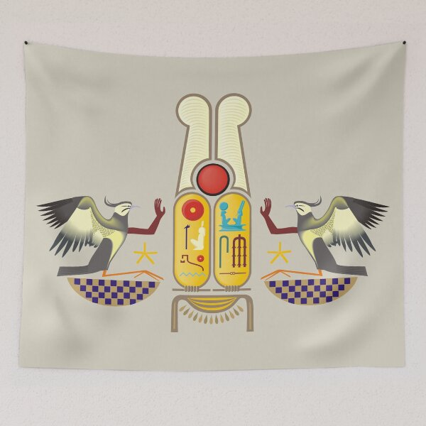 Item preview, Ramesses the Great's Cartouches with adoring Rekhyt Birds designed and sold by HoremWeb.