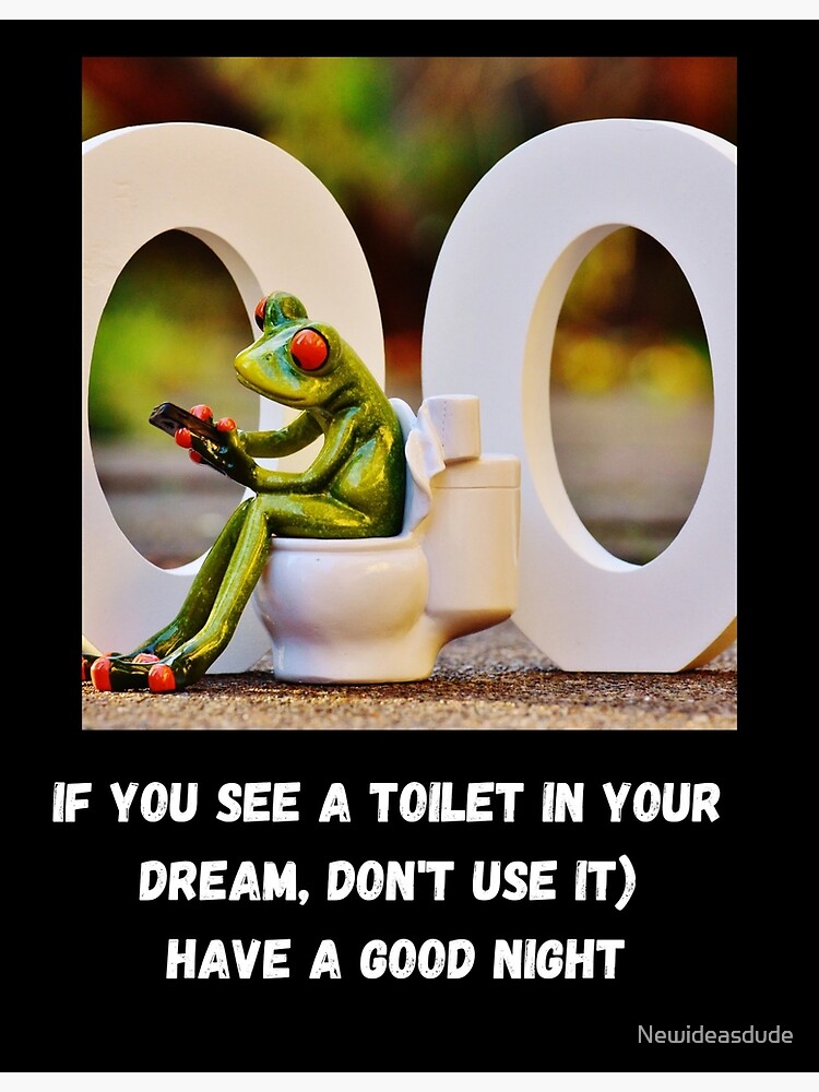 "If you see a toilet in your dream, don't use it) Have a good night