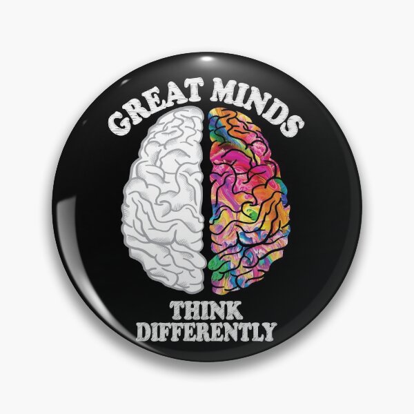 Item preview, Great Minds Think Differently - Analytic Creative Brain Left Right designed and sold by TheInkElephant.