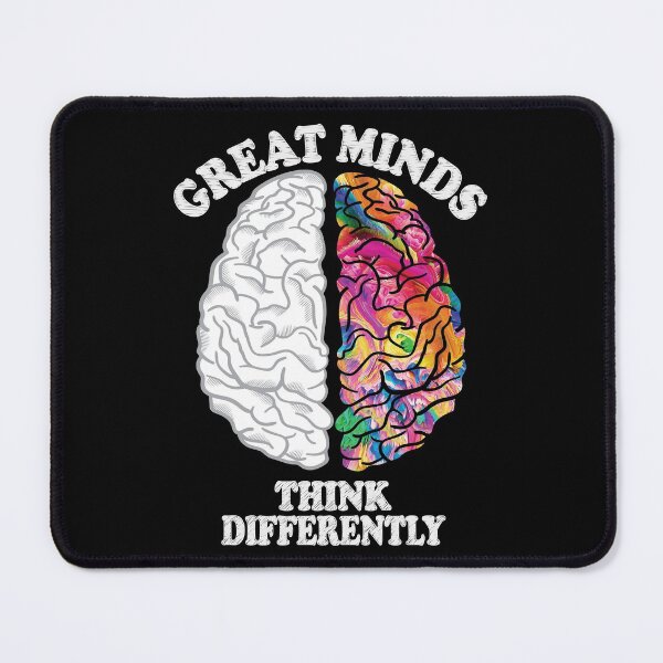 Item preview, Great Minds Think Differently - Analytic Creative Brain Left Right designed and sold by TheInkElephant.