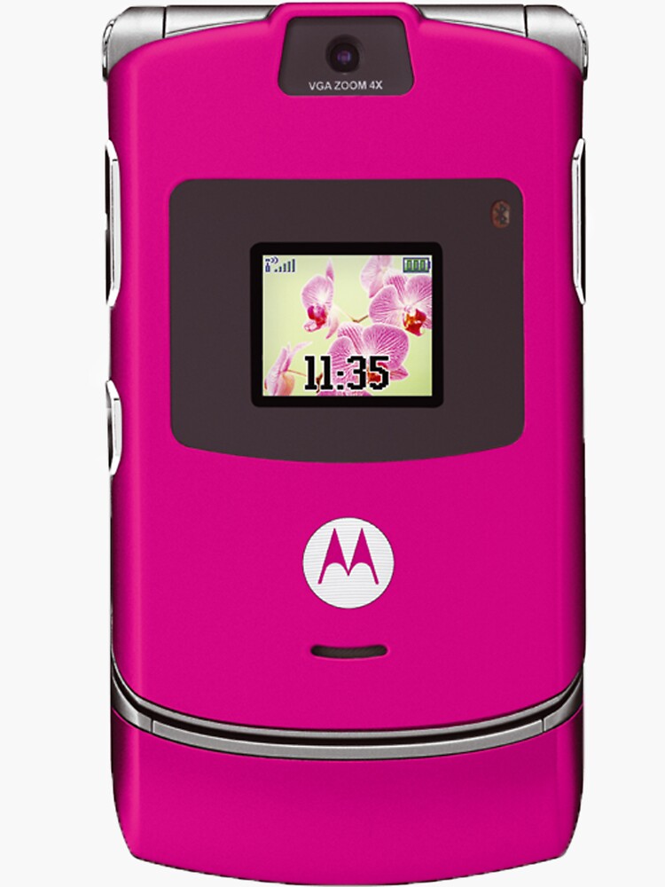 "Motorola Razr pink" Sticker for Sale by jackiekeating Redbubble