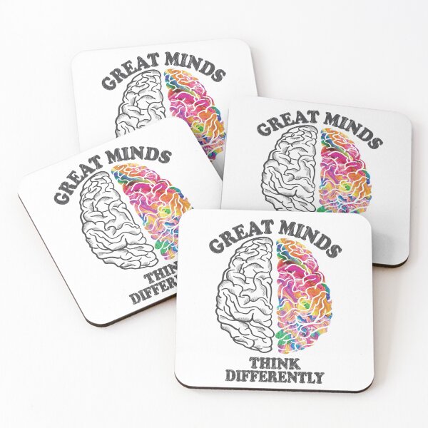 Item preview, Great Minds Think Differently - Analytic Creative Brain Left Right designed and sold by TheInkElephant.
