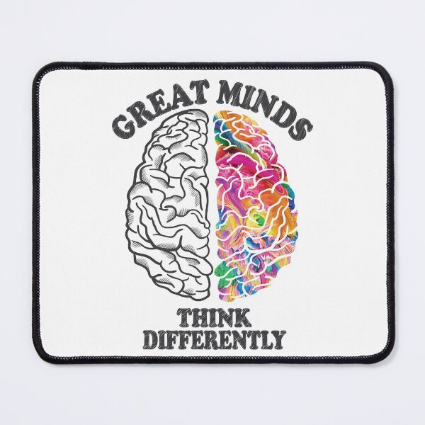 Item preview, Great Minds Think Differently - Analytic Creative Brain Left Right designed and sold by TheInkElephant.