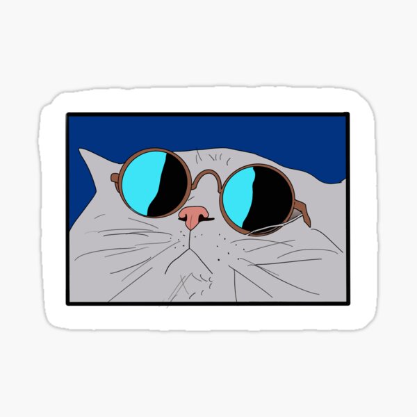 Angry Gray Sphynx Cat Meme Grumpy Sticker · Creative Fabrica