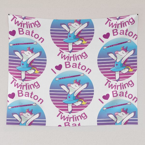 Item preview, Dancing Unicorn - I Love Baton Twirling designed and sold by Sankt-Josephine.