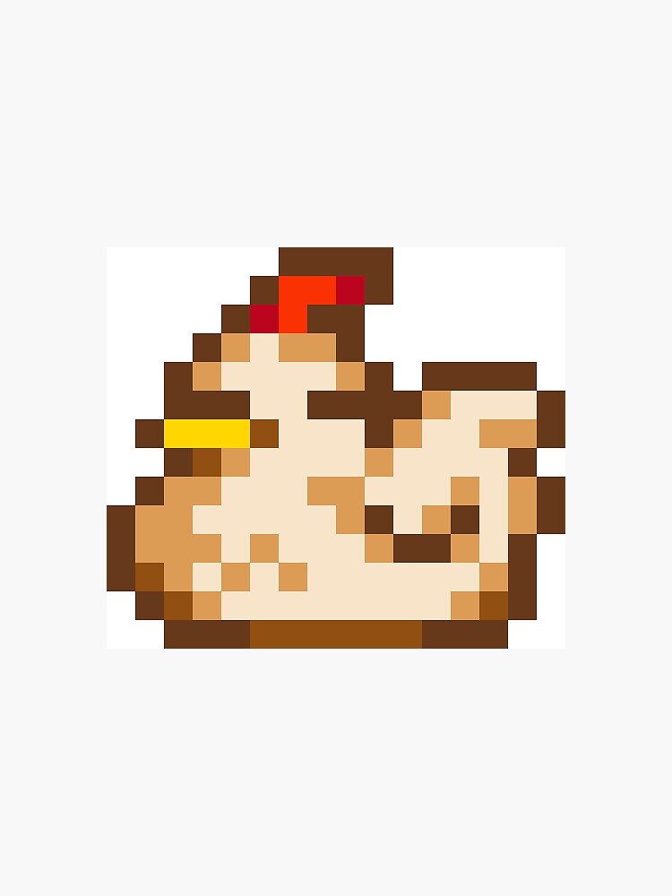 Aperçu 3 sur 3. Magnet avec l'œuvre Poulet endormi de Stardew Valley créée et vendue par bleachonthbeach.