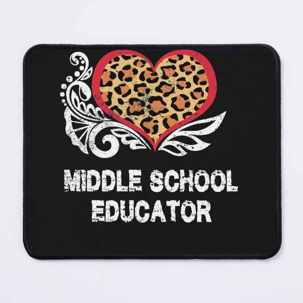 Item preview, Middle School Educator Heart Leopard Appreciation Valentine designed and sold by ZANNIX.