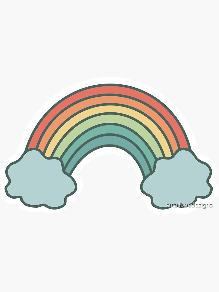 Pastel Rainbow Sticker By Smallbeedesigns Redbubble 7093