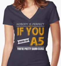 Audi A5 Women's Fitted V-Neck T-Shirt