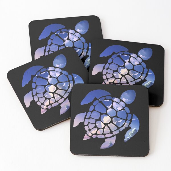 Item preview, turtle silhouette cloudy skies designed and sold by sami123456.