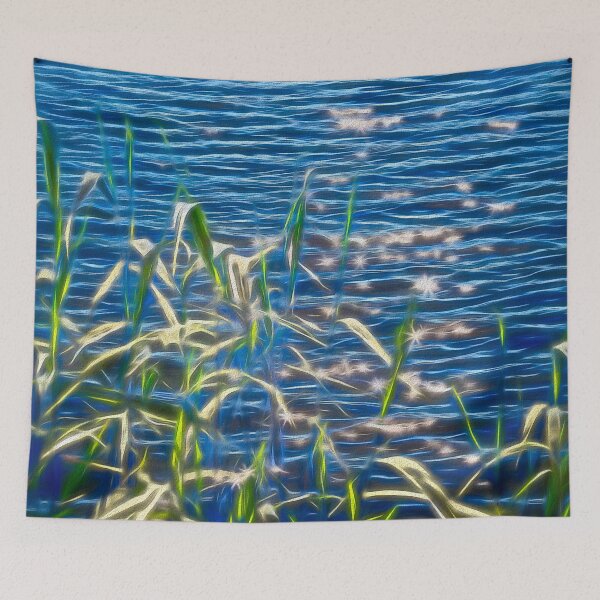 Item preview, Summer day reeds and water designed and sold by SulkaCreative.