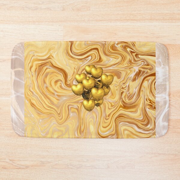 Item preview, Golden Hearts on a Golden Abstract Background designed and sold by branaghbel.