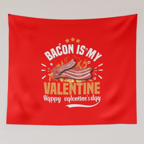 Item preview, Funny Bacon is My Valentine Design, Funny Bacon Lover, Happy Valentine's Day designed and sold by ZarevioDesign.