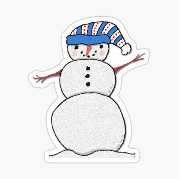 Item preview, Snowman with Blue Hat designed and sold by MsBellaCreates.