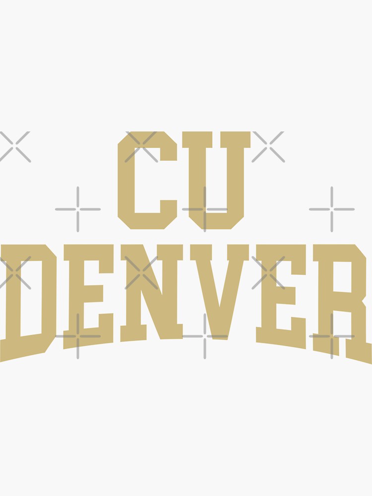 "cu denver college font half curved" Sticker for Sale by