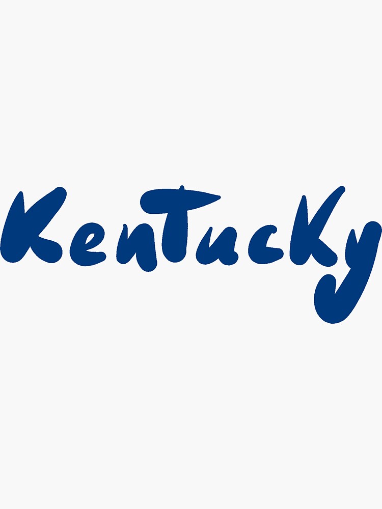 Kentucky Bluegrass State Logo Sticker For Sale By Travel Planet Redbubble