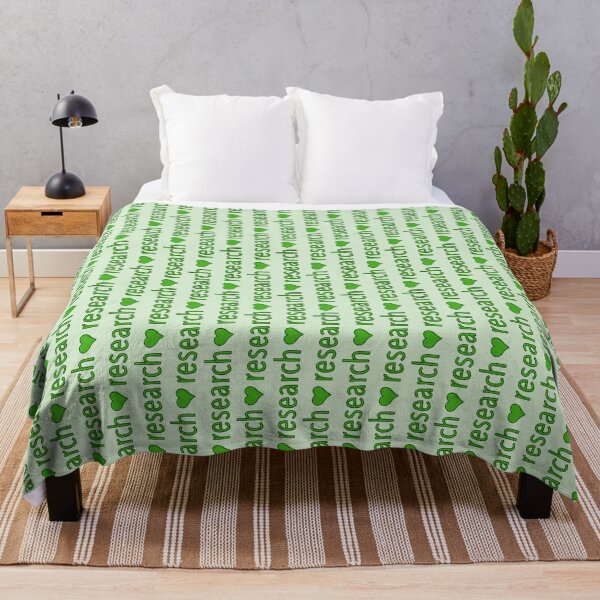 Research Heart (Green) Throw Blanket