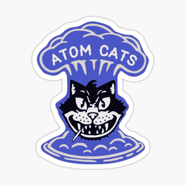 Vista previa del artículo con la obra «Gatos del átomo azul | Inspirado en Fallout | Decoración del hogar del arte de la pared | HECKINFAROUT», diseñado y vendido por Two Otters Co.