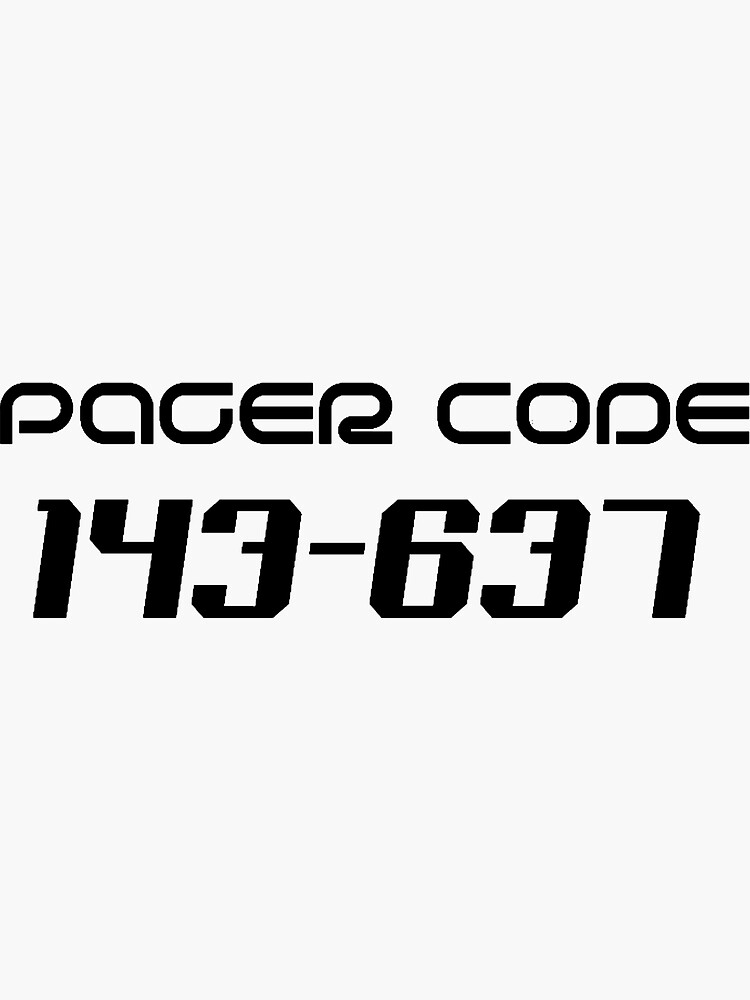 "Pager Code 143" Sticker by rikacreative Redbubble