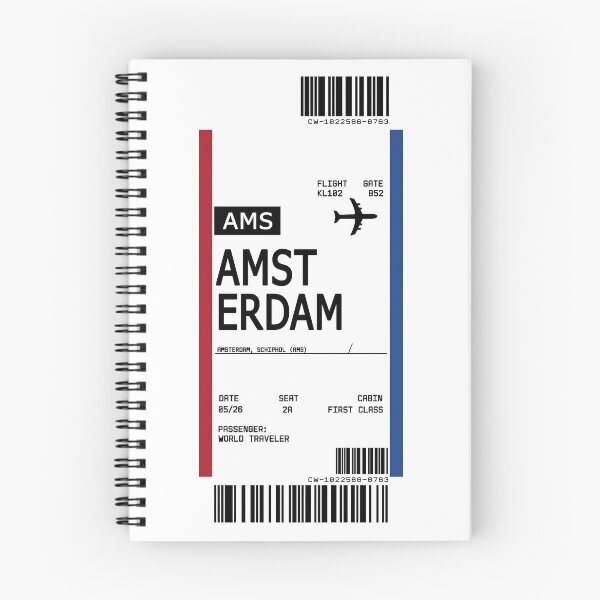 Item preview, First Class Ticket Boarding Pass Amsterdam designed and sold by TimelessChic.