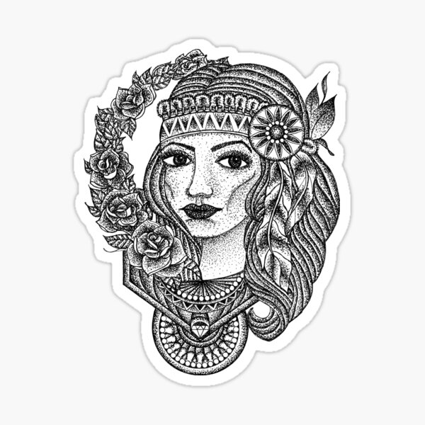 Pocahontas Tattoo Stickers Redbubble