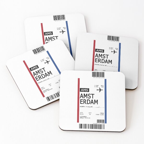 Item preview, First Class Ticket Boarding Pass Amsterdam designed and sold by TimelessChic.