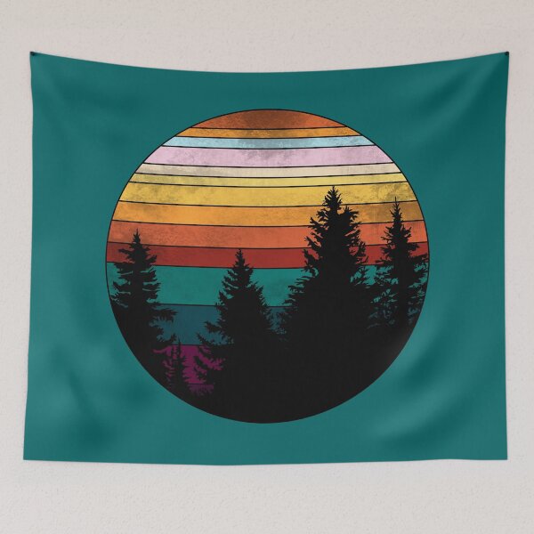 Item preview, Faded Retro Forest Sunset designed and sold by GyngerGarza.
