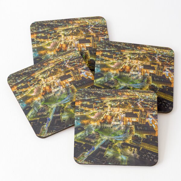 Item preview, Aerial view of Blackburn Town at night designed and sold by Shafiq Khan.