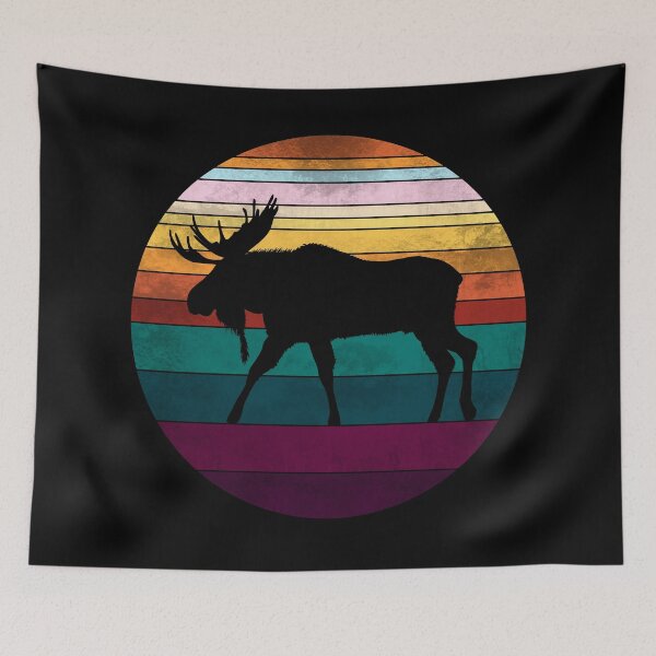 Item preview, Faded Retro Moose Sunset designed and sold by GyngerGarza.