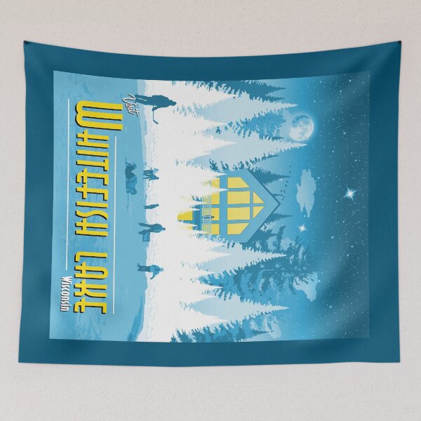 Item preview, Retro Whitefish Lake Winter Poster designed and sold by WASchaidler.