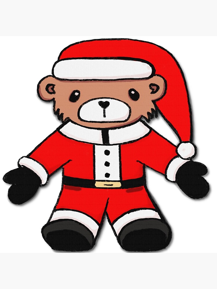 "Santa Bear" Poster for Sale by MsBellaCreates Redbubble