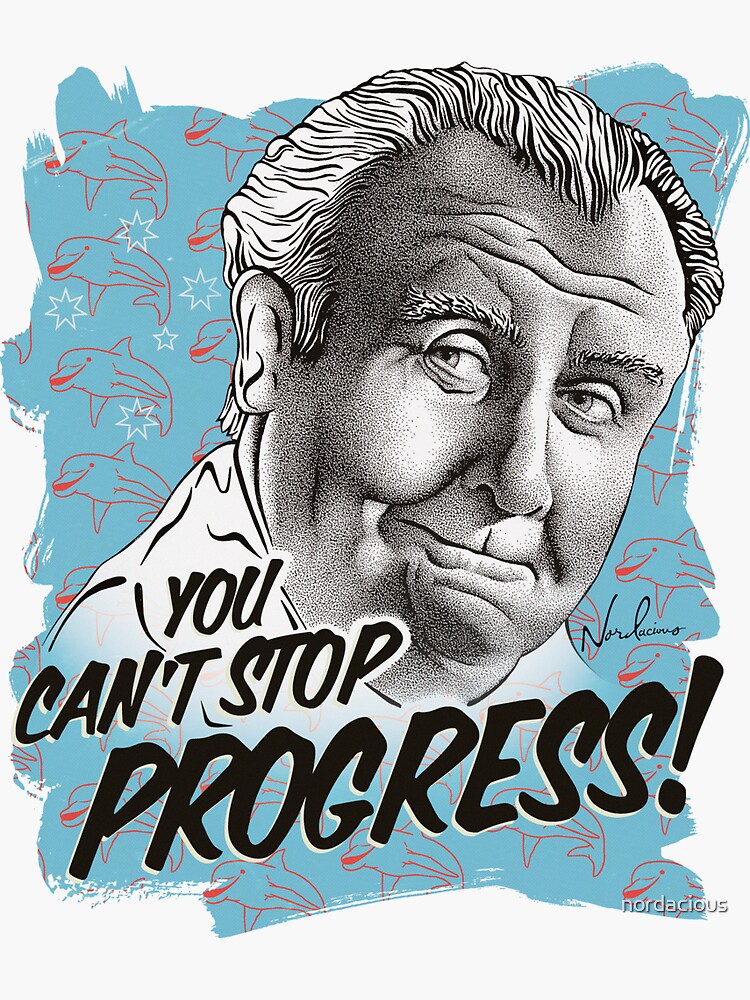 "You Can't Stop Progress" Sticker For Sale By Nordacious | Redbubble