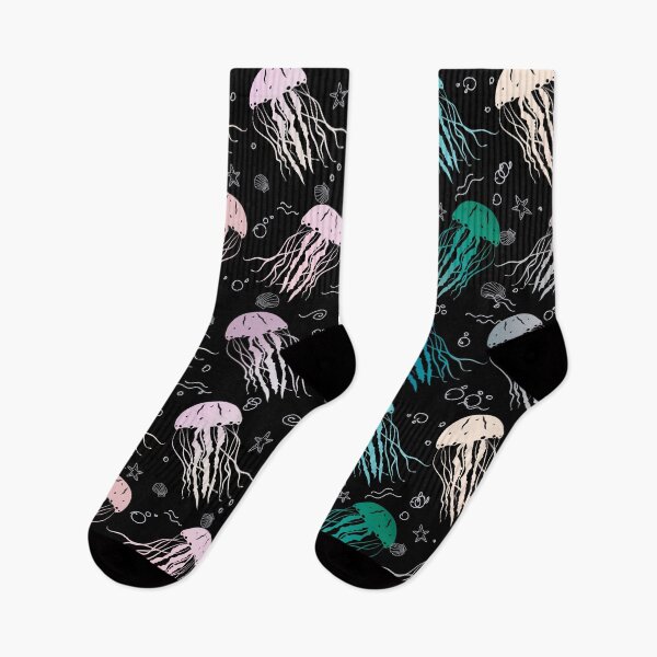Item preview, Jellyfish Socks Swimmers Aquarium Gift Idea Sea Animals Socks  designed and sold by Dr.YesOrNo.