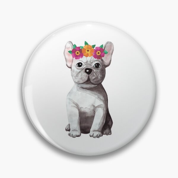 Item preview, Watercolour dog wearing flowercrown designed and sold by hossine4444.