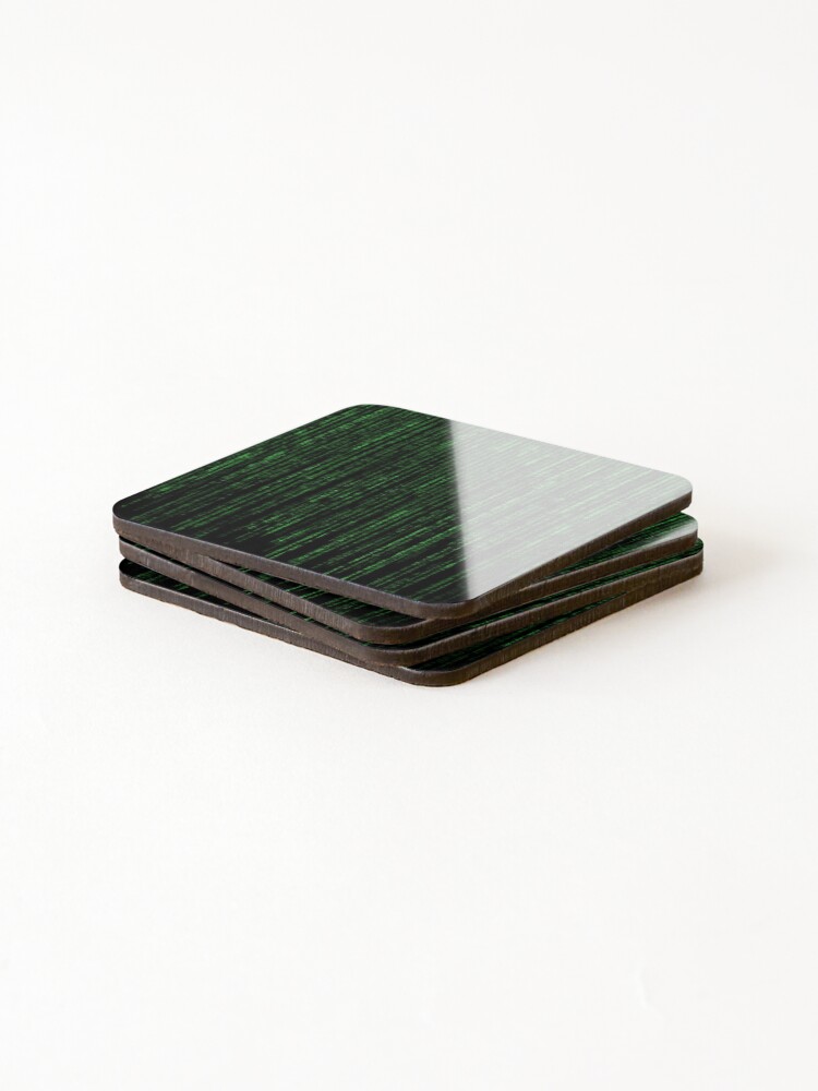 Thumbnail 4 of 5, Coasters (Set of 4), Matrix Code, The Matrix Binary Code Style designed and sold by spiffykings.