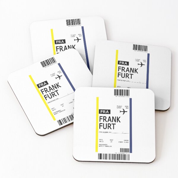Item preview, First Class Ticket Boarding Pass Frankfurt designed and sold by TimelessChic.