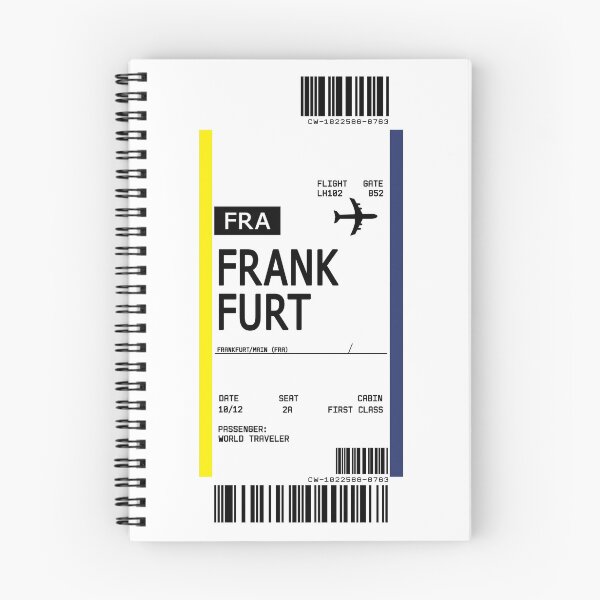 Item preview, First Class Ticket Boarding Pass Frankfurt designed and sold by TimelessChic.